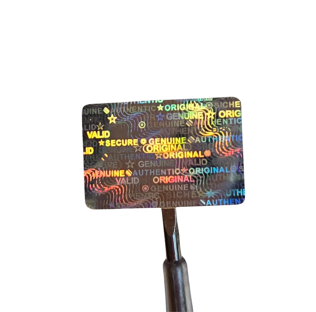 "Sicher" 3D Hologramm Sicherheitssiegel 30x20 mm Silber