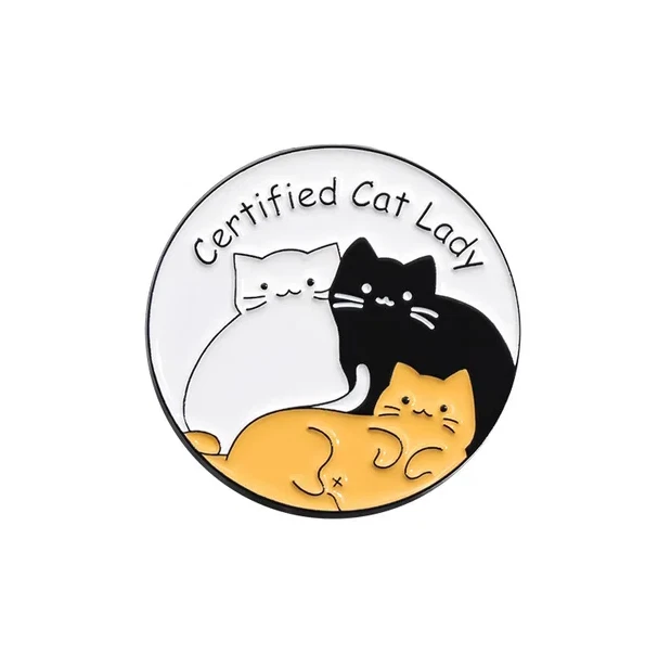 Pin „Certified Cat Lady“ – Katzen Anstecker