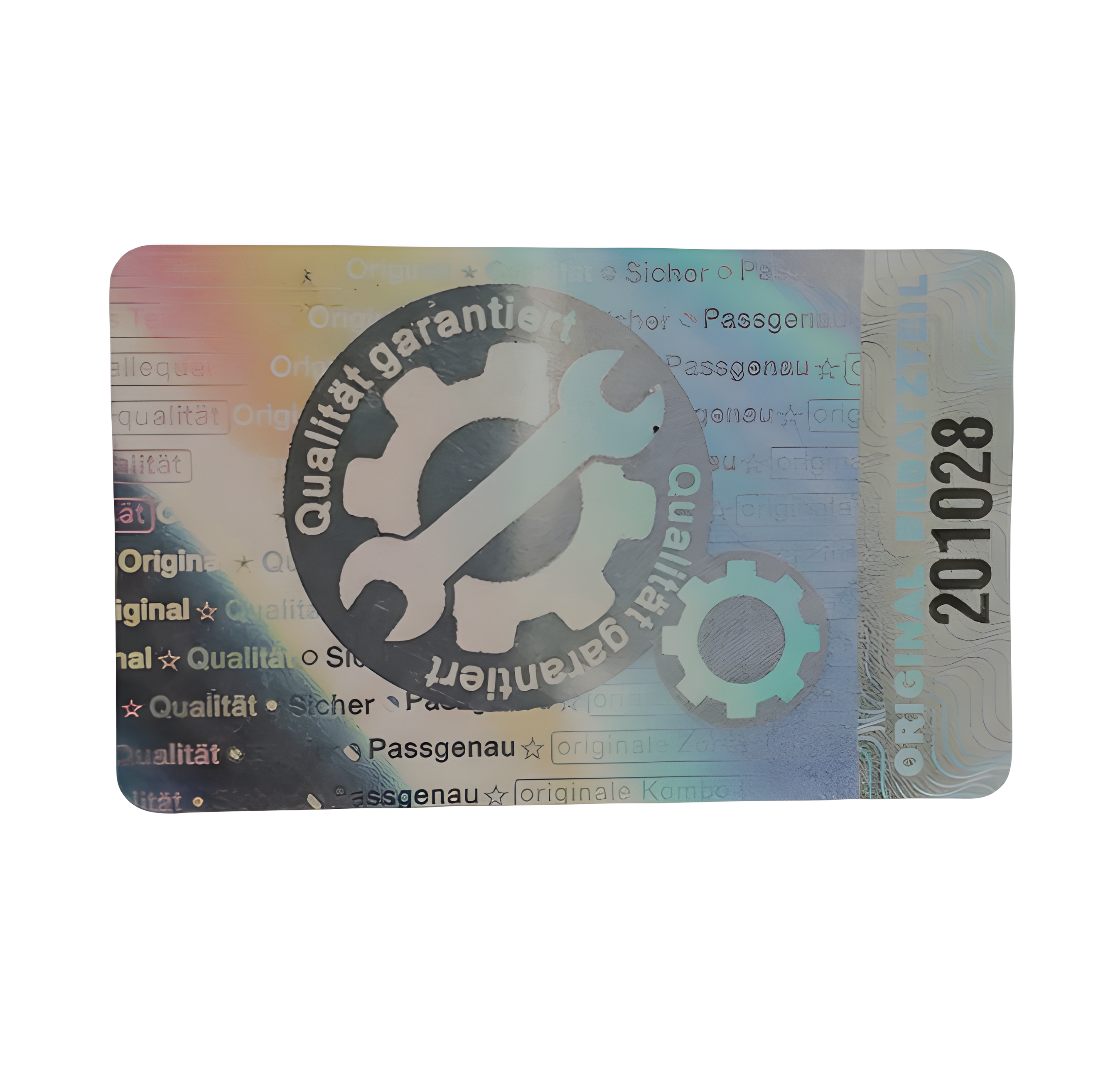 "Original Ersatzteil" 3D Hologramm Siegel 40 x 25 mm