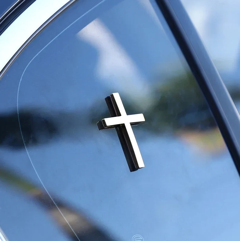 3D Metall Emblem „Kreuz“ – Auto Aufkleber Logo Tuning