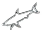 3D Metall Emblem „Silver Shark“ – Auto Aufkleber Logo Tuning