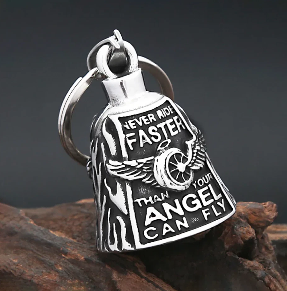 XXL Biker Bell „Guardian Angel“ – Glücksbringer Motorrad Glocke