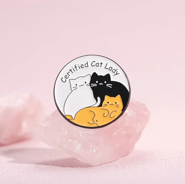 Pin „Certified Cat Lady“ – Katzen Anstecker