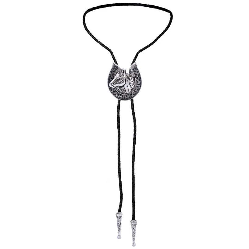 Western Bolo Tie „Lucky Horse“ – Krawatte Texas Rodeo Indianer Style