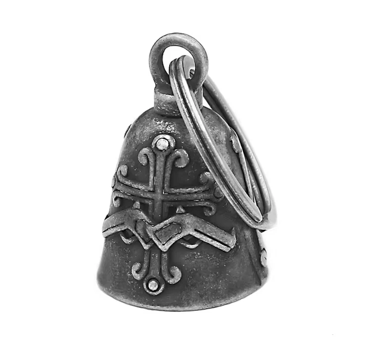 XXL Biker Bell „Cross & Pistols“ – Glücksbringer Motorrad Glocke