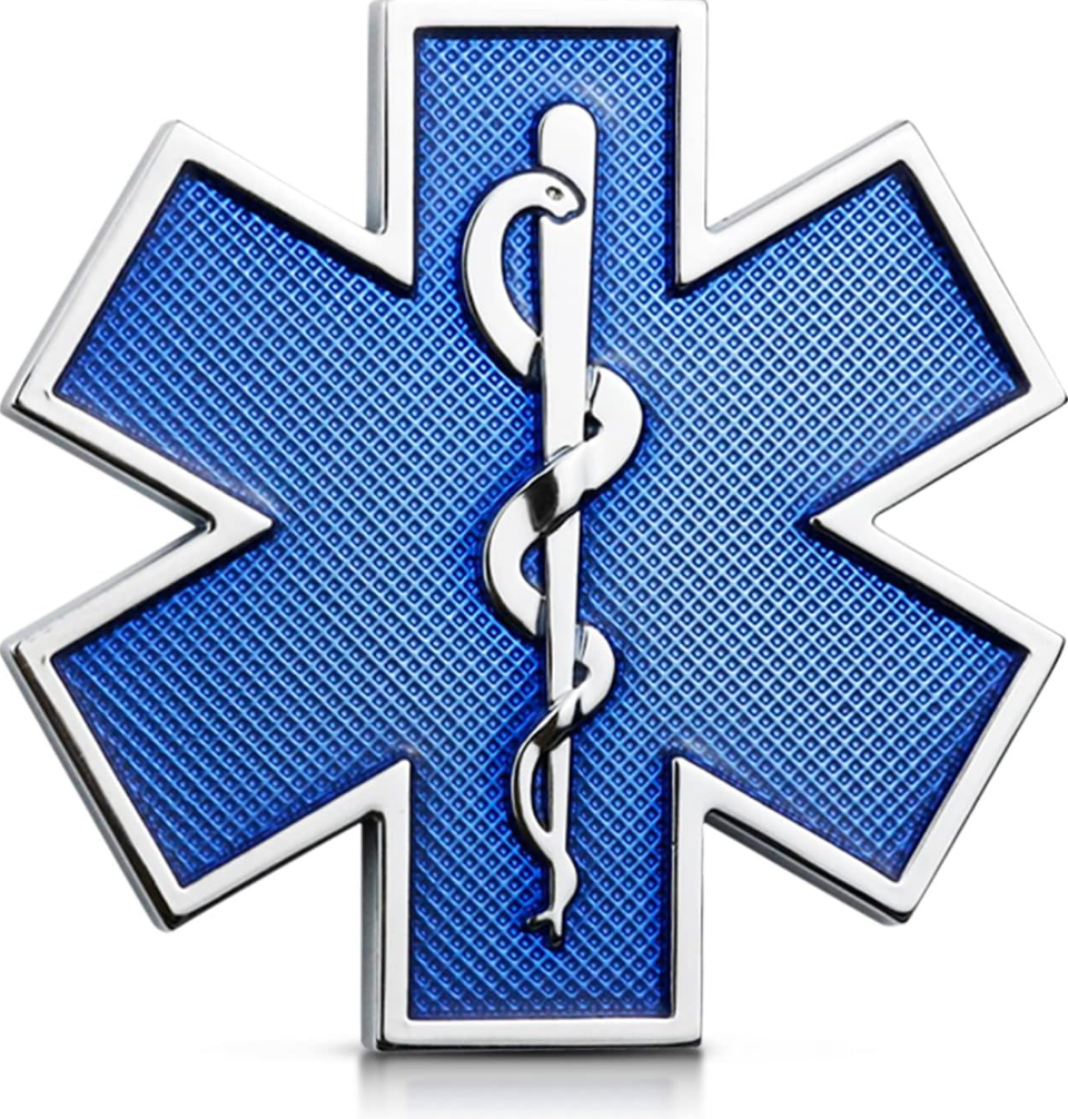 3D Metall Emblem „Star of Life“ – Auto Aufkleber Logo Tuning