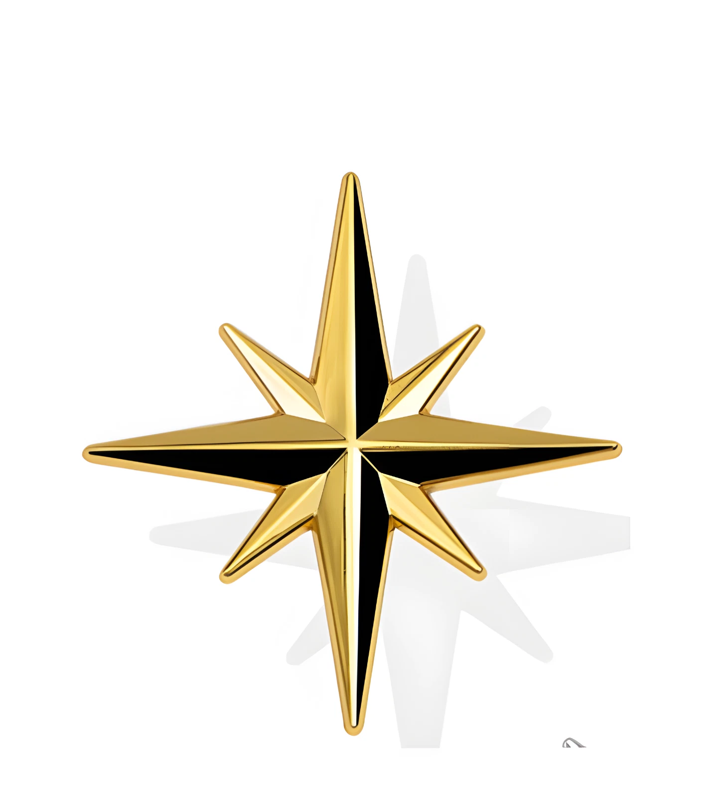 3D Metall Badge „Prestige Kompass-Stern“ – Auto Aufkleber Logo Tuning