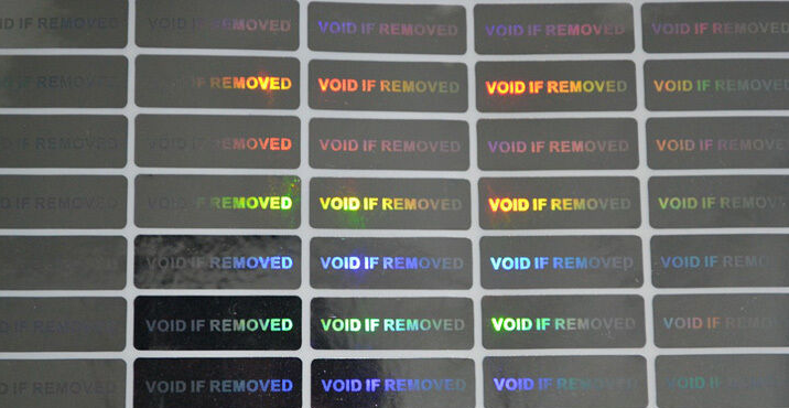 3D Hologramm Garantiesiegel Antifake 10 x 30 mm