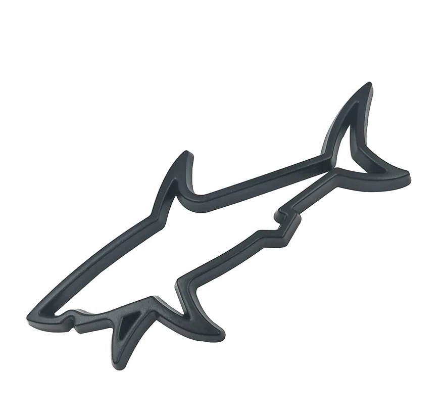 3D Metall Emblem „Black Shark“ – Auto Aufkleber Logo Tuning