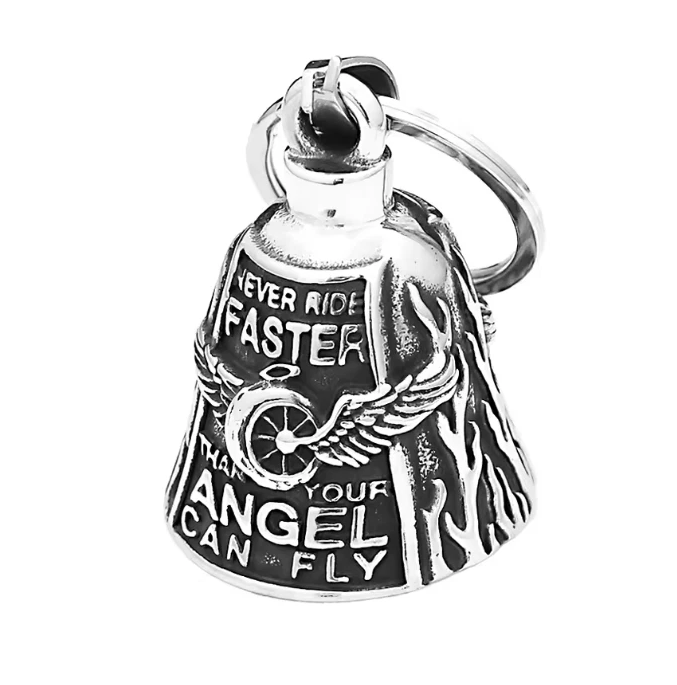 XXL Biker Bell „Guardian Angel“ – Glücksbringer Motorrad Glocke
