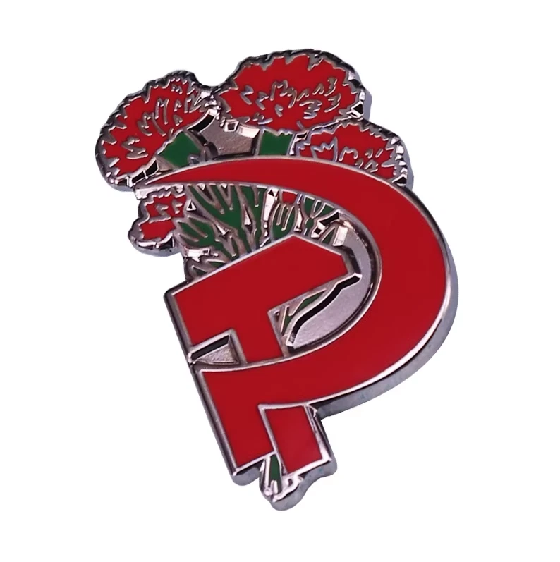 Anstecker Hammer & Sichel mit Nelken - Sowjetunion Symbol - UdSSR Pin