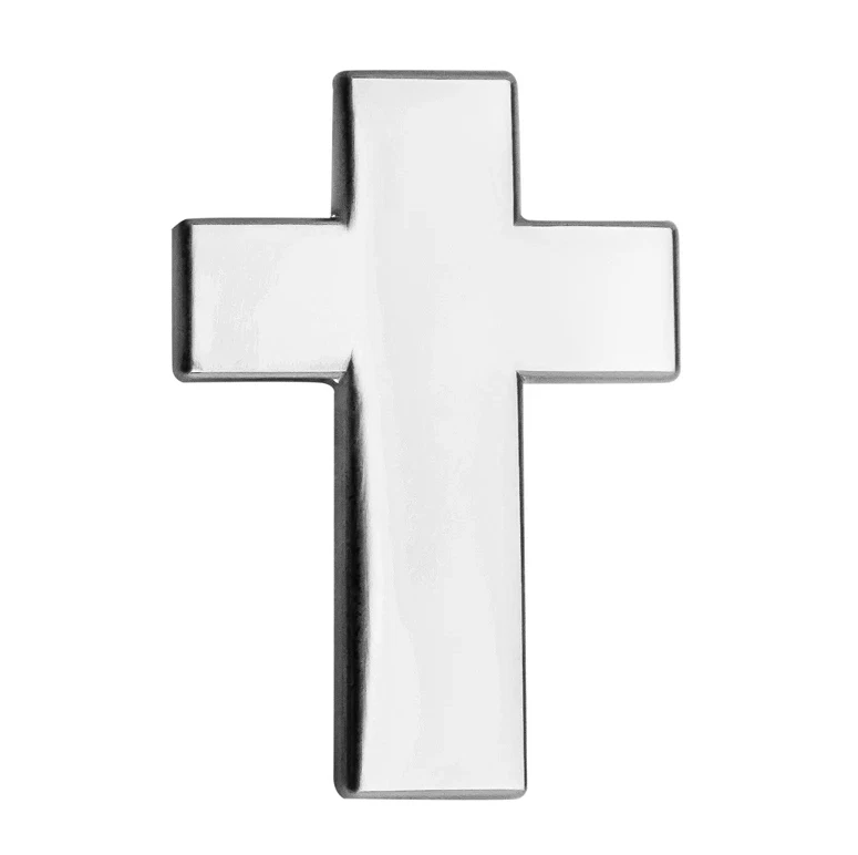 Pin „Klassisches Kreuz“ – Schlichte Eleganz in Silber-Optik