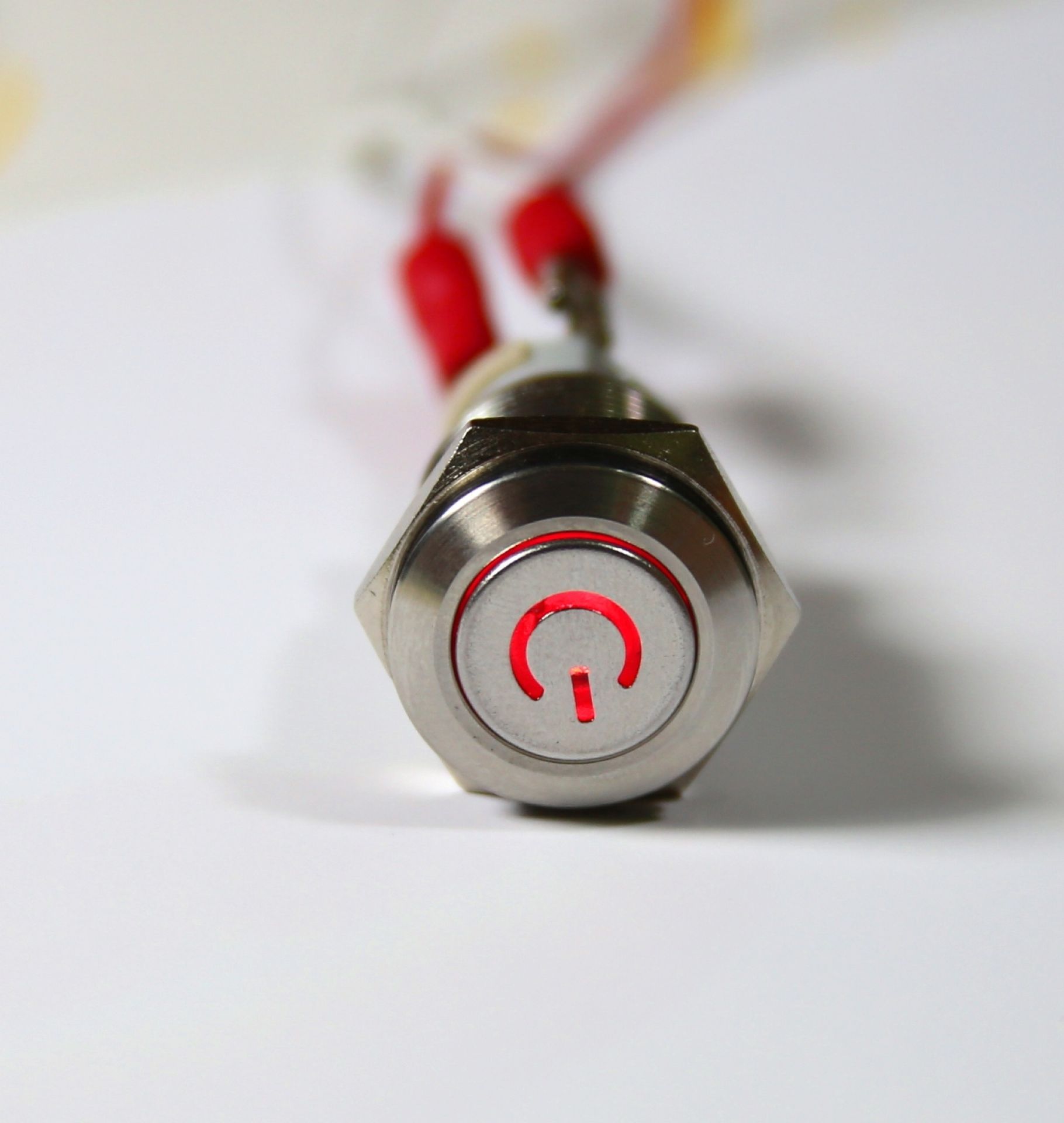 Einbauschalter - / Taster 16 mm Edelstahl Power LED
